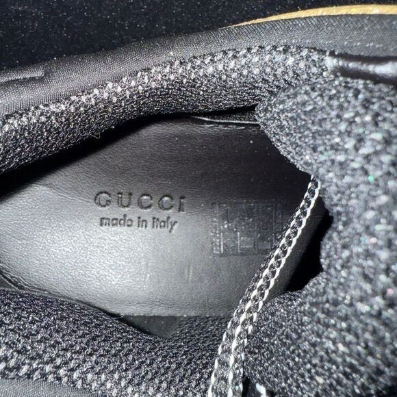 Brand new with box and dustbag Gucci Wmns Basket 'Black Gold Pink size 11 - Picture 11 of 12